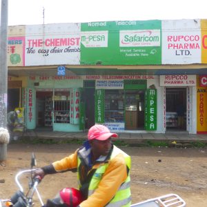 Un kiosque M-Pesa au Kenya.