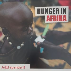 Spendenaufruf gegen Hunger in Afrika