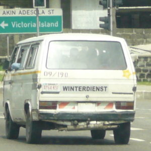 A German car in the streets of Lagos, Nigeria