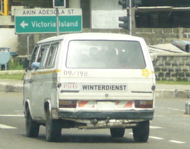 A German car in the streets of Lagos, Nigeria
